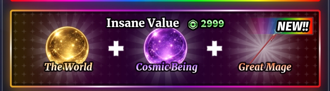 The World + Cosmic Being + Greate Mage